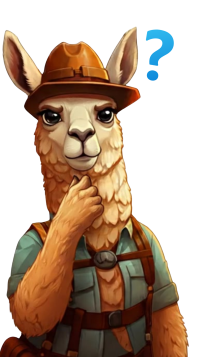 Pacha the Llama, Forte Minerals' mascot, helping investors find answers on the Investor FAQ page.